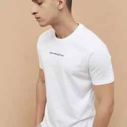 Fame Forever By Lifestyle White Regular Fit Printed T-Shirt image 3