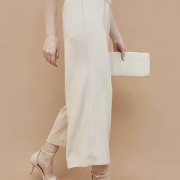 Code By Lifestyle Light Beige Regular Fit Trousers image 3