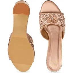 Rocia by Regal Women's Rose Gold Casual Sandals image 3