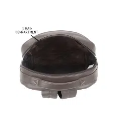 Baggit Brown PU Solid Backpack image 3