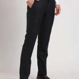 Turtle Navy Slim Fit Trousers image 3