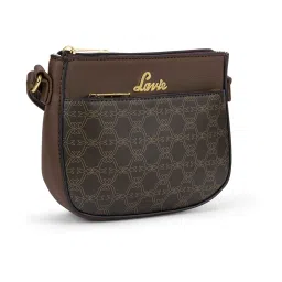 Lavie Clover Choco Logo Leather Small Cross Body Bag image 3