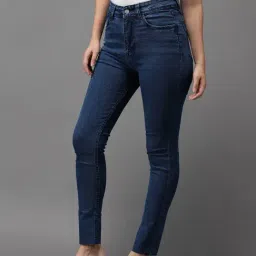 SHOWOFFFF Clean Look Blue Skinny Fit Jeans image 3