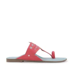 TRYME Women's Sky Blue Toe Ring Sandals image 2