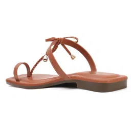 TRYME Women's Tan Toe Ring Sandals image 5
