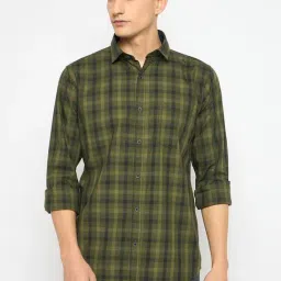 Duke Green Blended Slim Fit Checkered Shirt-picture-11