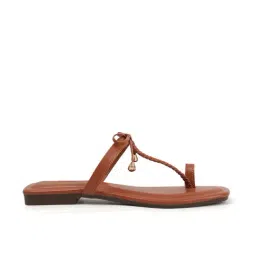TRYME Women's Tan Toe Ring Sandals image 2