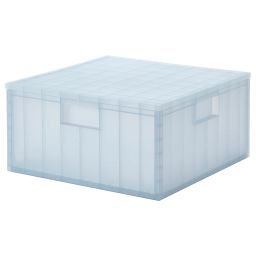 ikea pansartax Storage box with lid, transparent grey-blue, 33x33x16.5 cm-picture-45