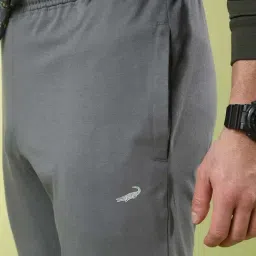 Crocodile Dark Grey Regular Fit Trackpants image 4