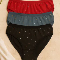 FiveFlag Pack of 3 Printed Mid-Rise Hipster Briefs-picture-33