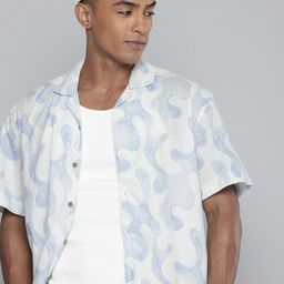 Aeropostale Pure Cotton Opaque Cuban Collar Printed Casual Shirt-picture-41