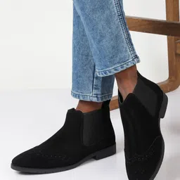 Teakwood Leathers Men Suede Chelsea Boots image 5