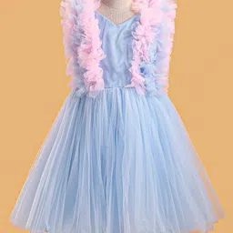 Enfance Sleeveless Ruffle Detailed Dress - Pastel Blue-picture-25