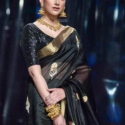 YAMUNE Woven Design Zari Art Silk Banarasi Saree image 2