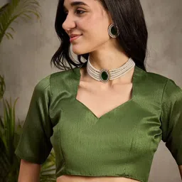 all about you Floral Printed Banarasi Saree With Unstitched Blouse image 2