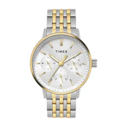 Timex Men Brass Dial & Stainless Steel Bracelet Style Straps Analogue Multi Function Watch TWEG25408-image-38