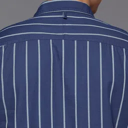 Allen Solly Pure Cotton Custom Slim Fit Vertical Striped Casual Shirt image 2