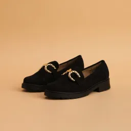 Eridani Women's Jocelyn Black Loafers image 3