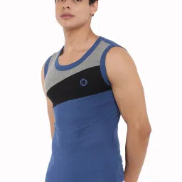 Dollar Bigboss Assorted Cotton Regular Fit Vest - Pack Of 5 image 3