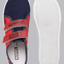 Kidsville Navy & Red Captain America Printed Velcro Shoes image 3