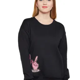 Belle Fille Black Patchwork Sweatshirt-picture-21