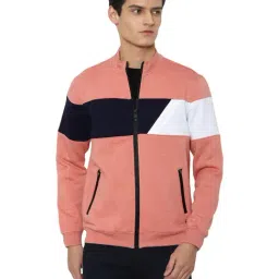 Allen Solly Peach Cotton Regular Fit Colour Block Sweatshirt-picture-43