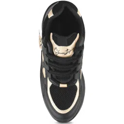 Shoetopia Women's Black Casual Sneakers image 3