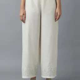 W White Embroidered Palazzos-picture-19