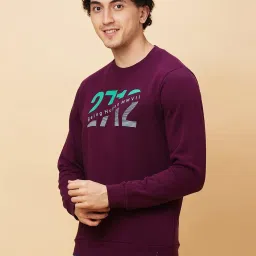 Being Human Red Oversized Print Sweatshirt image 3