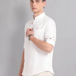 AD by Arvind White Slim Fit Shirt image 3