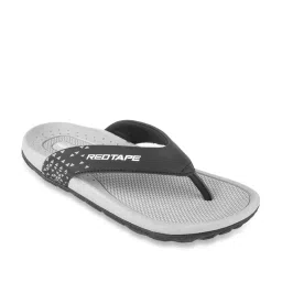 Red Tape Men's Black Flip Flops image 3