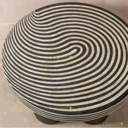 Casagold Black Small Bone Inlay Eliza Round Coffee Table image 3