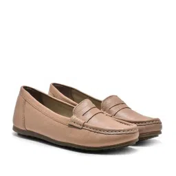 Woodland Women's Peach Casual Loafers image 3