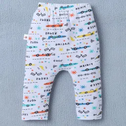 Bumzee Boys Orange & Multi Diaper Pants Leggings Pyjamas Pack Of 3 New Born image 3