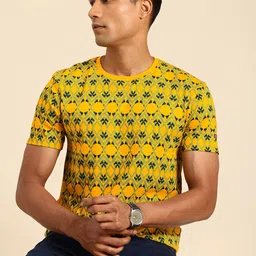 Being Human Geometric Print Pure Cotton T-shirt-image-20