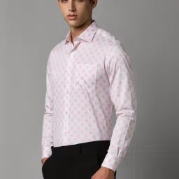 Louis Philippe White Cotton Regular Fit Printed Shirt image 3