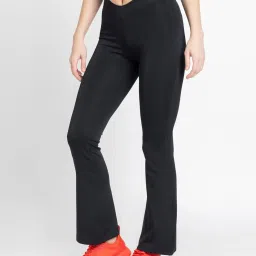 ADIDAS Women's Black YGA FLARED Trackpants image 3