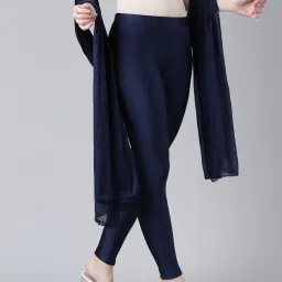 TWIN BIRDS Navy & Pink Dupatta - Pack of 2 image 3