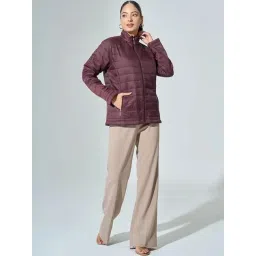 SALT Attire Maroon Maeve Puffer Jacket image 5