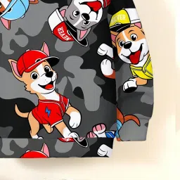 Bolly Lounge Boys Grey Cotton Regular Fit Printed Sweatshirt image 3