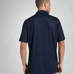 Puma Blue Regular Fit Printed Polo T-Shirts image 3