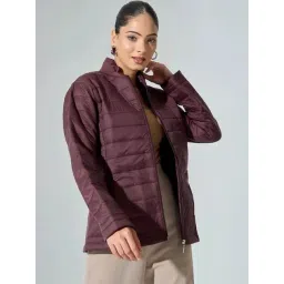 SALT Attire Maroon Maeve Puffer Jacket image 4