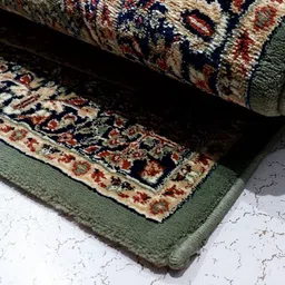 Carpet Decore Green Ethnic Motifs Printed Water Resistant Carpet image 5