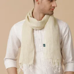 Linen Club Yellow Solid Stole image 3