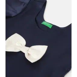 United Colors of Benetton Kids Navy Solid Dress image 3