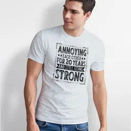 Seekbuylove Men Round Neck Graphic Printed Cotton T-shirt image 2