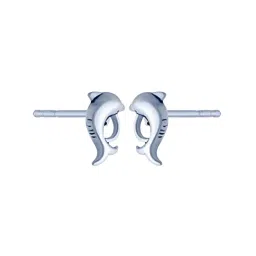 Rihi by P.C. Chandra Jewellers 92.5 Sterling Silver Dolphin Stud Earrings for Women & Girls image 3