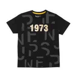 Pepe Jeans Kids Black Printed T-Shirt-image-23