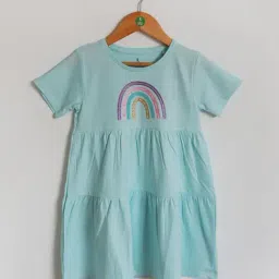 zach and kiki ZACH &KIKI Girls Blue Cotton Printed Dress-picture-48