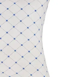 HOSTA HOMES White & Blue Cotton Cushion Fillers (Filled with Microfibre) - Set of 5 image 3